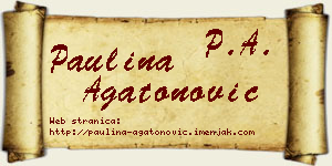 Paulina Agatonović vizit kartica